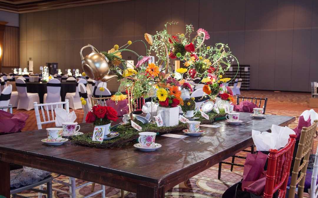 Alice in Wonderland-Inspired Charity Event Decor for the 15th Annual Storybook Gala