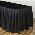 Black Polyester Table Skirt Rental
