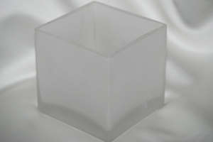 4" Frosted Glass Cube