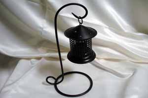 Hanging Lantern With Curved Stand