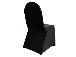 Black spandex chair cover rental