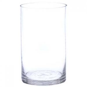 Clear Glass Cylinder Vase 6"x14"
