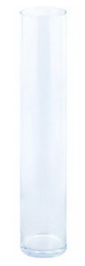 Clear Glass Cylinder Vase 6"x32"