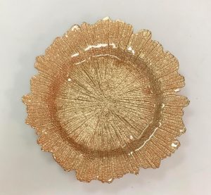 Antique Gold Sunburst Charger Plate Rental Vegas