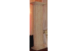 White Beige Fluted Column
