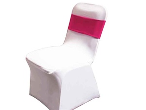 Hot Pink Spandex Chair Band Rental