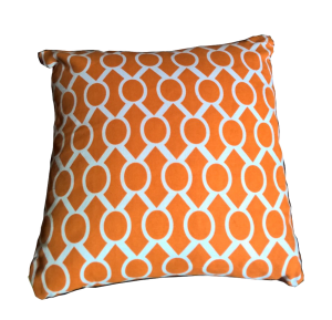 Orange Modern Geometric Pillow 18" x 18"