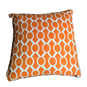 Orange Modern Geometric Pillow 18" x 18"
