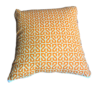 Orange 60s Vintage Pillow 18" x 18"