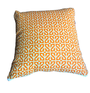 Orange 60s Vintage Pillow 18" x 18"
