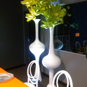6' White Orb Vase