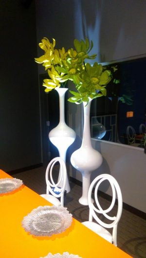 6' White Orb Vase