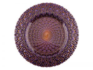 Purple Peacock Charger Plate Rental Vegas