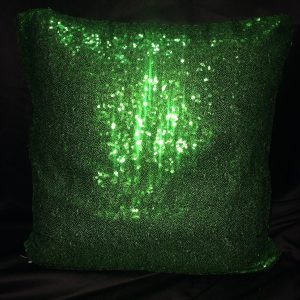 Green Hollywood Sequin Pillow 18" x 18"