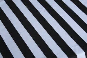 Narrow Black & White Stripe Lamour Runner 14”x108"
