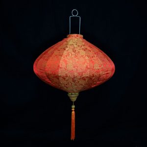28" Red / Orange Silk Chinese Lantern