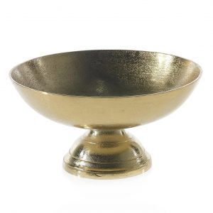 Gold Metal Oscar Bowl Compote 12"