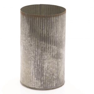 Norah Galvanized Metal Vase 7.5"