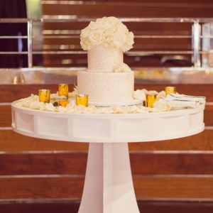White Mirror Cake Table