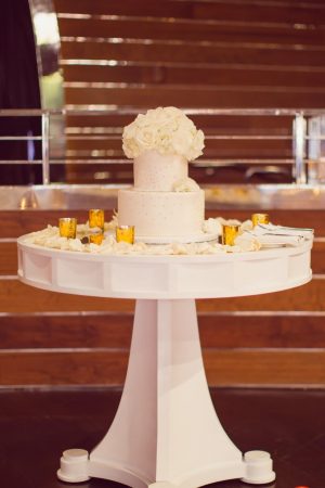 White Mirror Cake Table