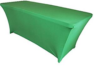Emerald Spandex 8' Rectangular Tablecloth