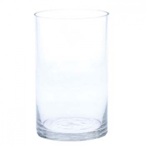 Clear Cylinder Glass Vase - 6" x 16" Tall