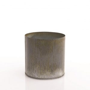 Norah Galvanized Metal Vase 5"