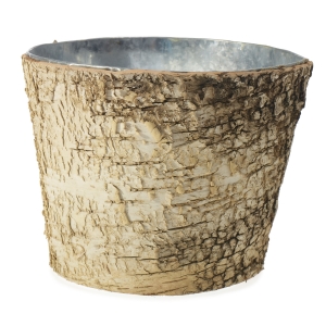 Birch Bark Pot Vase 6"