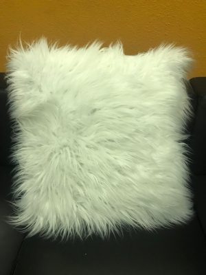 White Shag Pillow 18" x 18"