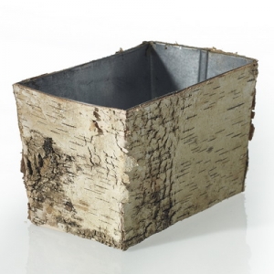 Birch Bark Planter Container 6.5"