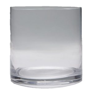 Clear Glass Cylinder Vase 6"x6"