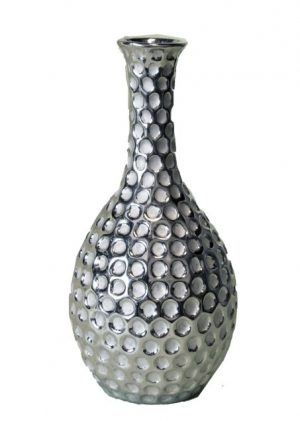 Silver Dimple Vase 12"