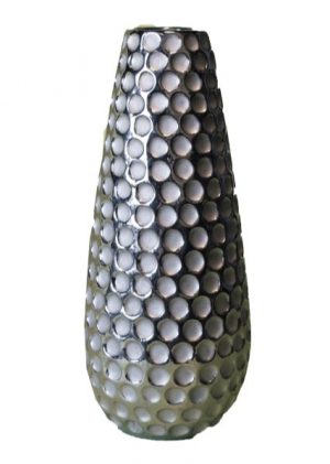 Silver Dimple Vase 14"