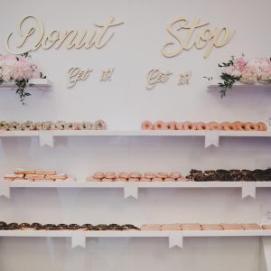 White Donut Wall Rental Vegas