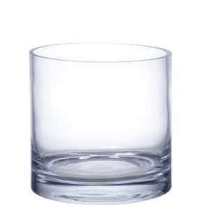 Clear Glass Cylinder Vase  5"x5"