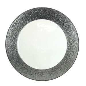 Silver Rimmed Charger Plate Rental