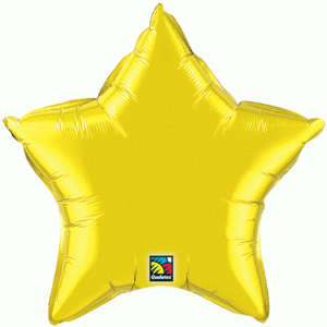 36" Citrine Foil Star Balloon