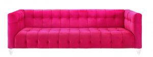 Bea Pink Velvet Sofa Rental