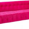 Bea Hot Pink Velvet Tufted Sofa - Image 4