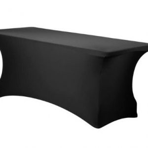 Black Spandex 6' Rectangle Tablecloth Rental