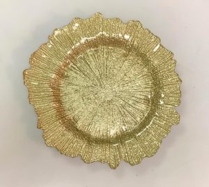 Gold Sunburst Charger Plate