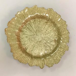 Gold Sunburst Charger Plate