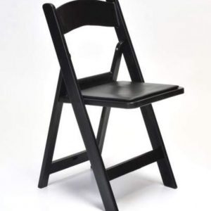 Black Resin Folding Chair Rental