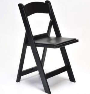 Black Resin Folding Chair Rental