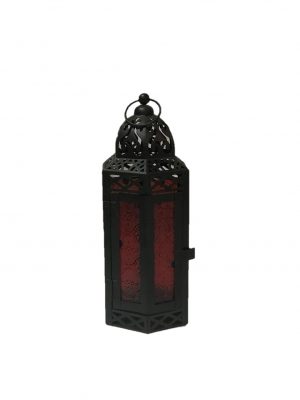 11" Red Moroccan Lantern