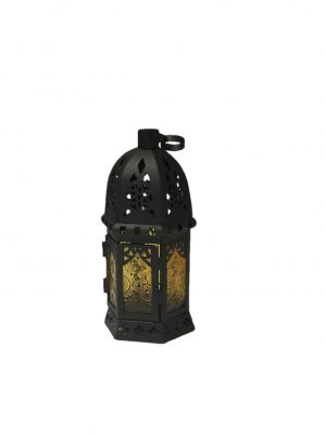 9" Yellow Moroccan Lantern