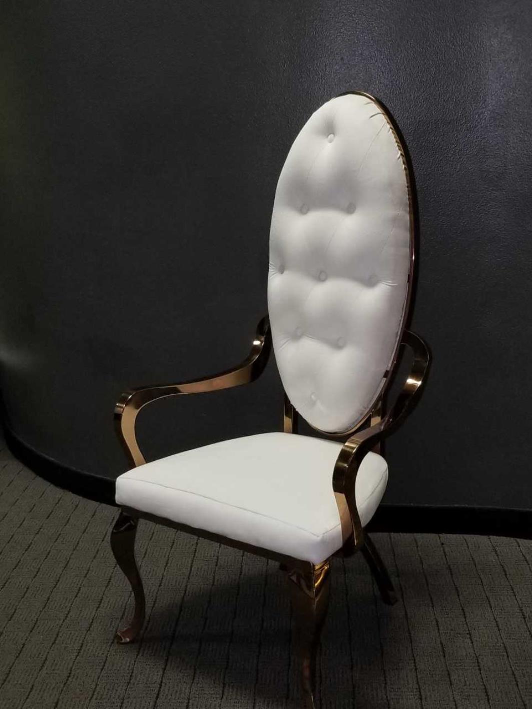 Rose gold throne outlet chair