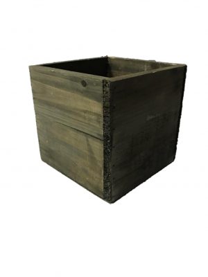 Dark Wood Box Container 6"