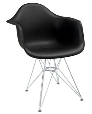 Black Paris Accent Chair (Arms)