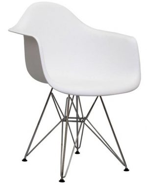 White Paris Accent Chair (Arms)